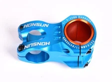 HONSUN Aluminum Bicycle Stems 28.6*31.8/35*50mm 0° MTB Road DH XC Bike Stem Blue