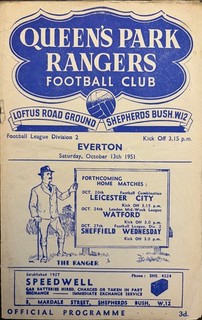 Queens Park Rangers v Everton Div 2 1951/52