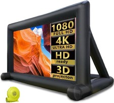 33ft Outdoor Inflatable Movie Screen, No Seam Projector Screen with Air Blower
