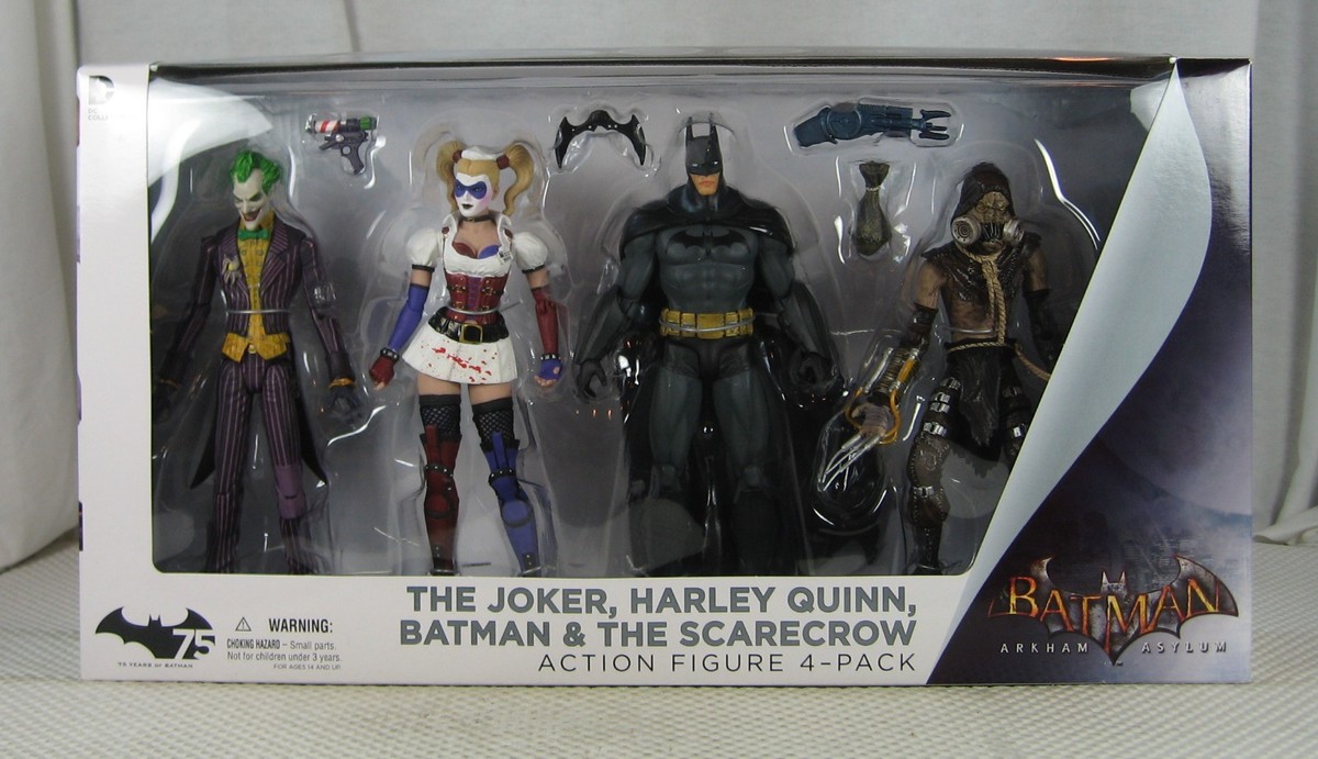 DC Collectibles バットマン Arkham Asylum 箱付 DC Collectibles Arkham Asylum Figure 4 PK MIB Joker Harley Batman