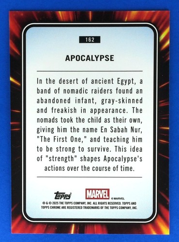 Tarjeta no deportiva Topps 2025 cromada Marvel Apocalypse #162 - Imagen 2 de 2
