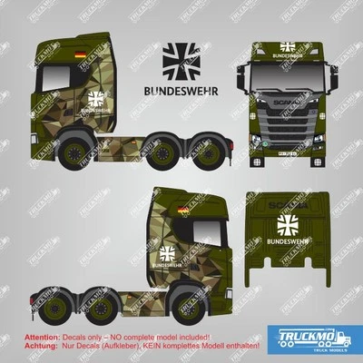 TRUCKMO DECALPRINTING TRUCKMO Decals Deutsche Bundeswehr Scania CS20HD 100769 1:87 Herpa Modelle