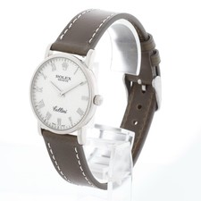 Rolex Cellini 5115/9 White Jubilee Dial 18k White Gold Midsize Watch 4