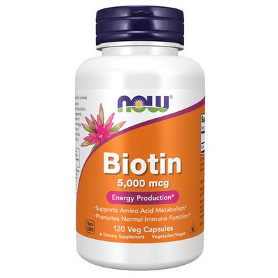 Biotin 5000 mcg 120 Vcaps By Now Foods