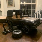 Tonka MR-970 Bronco Blazer Jeep Made In USA Black Vintage Metal 5 Tires & Jack