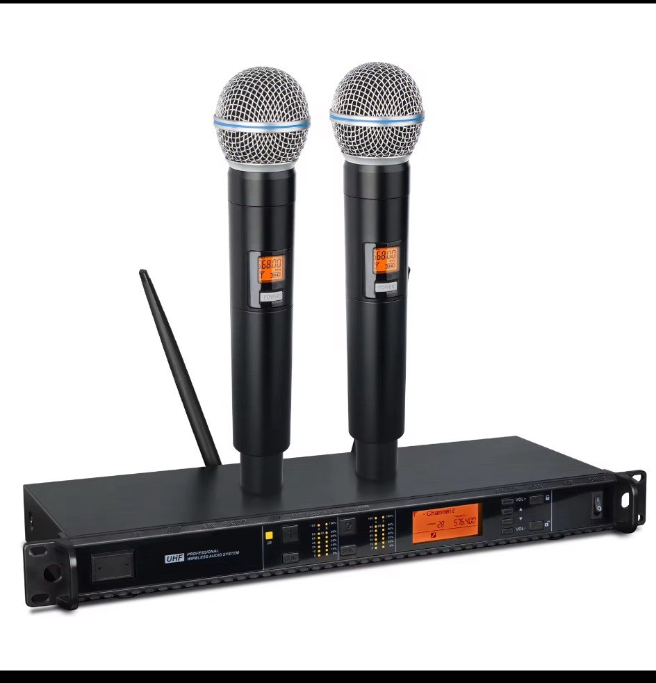 BINER UX22 Professional Portable Microphone 2 Channel Handheld UHF Wireless