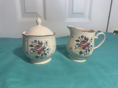 Vintage Nikko  Tablemates Cream And Sugar, Flower Garden Pattern
