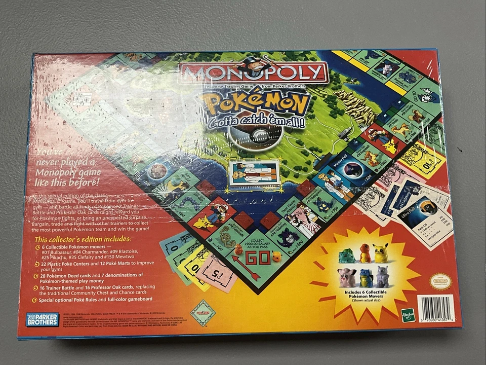 VINTAGE 1999 POKÉMON MONOPOLY COLLECTORS EDITION BOARD GAME SEALED - Image 2 of 4