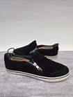 Ralph Lauren Jeorgia Women's Black Suede Zip Slip On Sneakers US Size 7 B