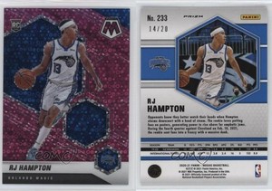 2020-21 Panini Mosaic Fast Break Pink Prizm /20 RJ Hampton #233 Rookie RC