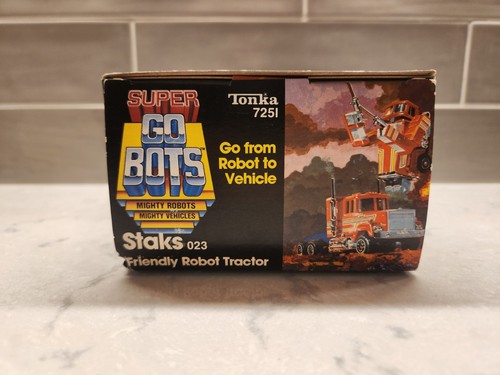 Super GoBots Staks Friendly Robot Tractor w/ Box & Stickers 1984 Tonka 7251 - Picture 10 of 24