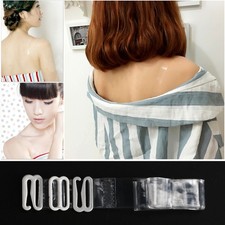 6 Pairs Adjustable Invisible Bra Straps Clear Replacement Reusable for Tops