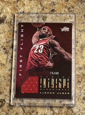LEBRON JAMES 2012-13 Panini Intrigue First Flight Game Worn Jersey 28/49 #1