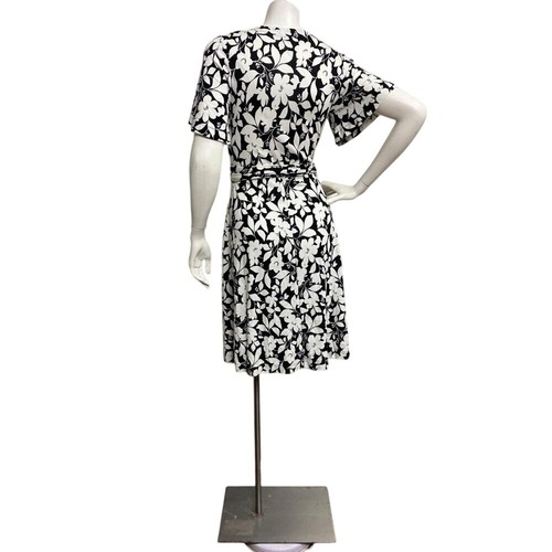 Ann Taylor B&W Floral Garden Dress 100% Cotton main image 0
