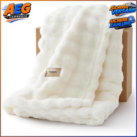 Kuscheldecke Flauschig Bubble Wollweiß 150X200 Cm FüR Sofa Bett Wohnzimmer