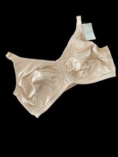 Amoena Bra Womens 46D Beige Nancy SB Mastectomy Pocketed Wire Free Post Surgery
