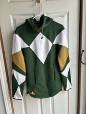 Men s SUPER X Green Ranger Mighty Morphin Power Rangers Hoodie Limited Sz S