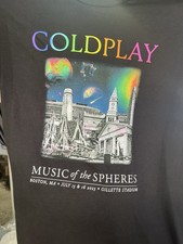 Coldplay &ldquo;Music Of The Spheres&rdquo; Gillette Stadium 7/15/25 Large T-shirt