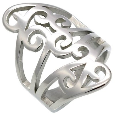 Jewelers Stainless Steel Braided Knot Waved Chunky Style Wedding Engagement - 02