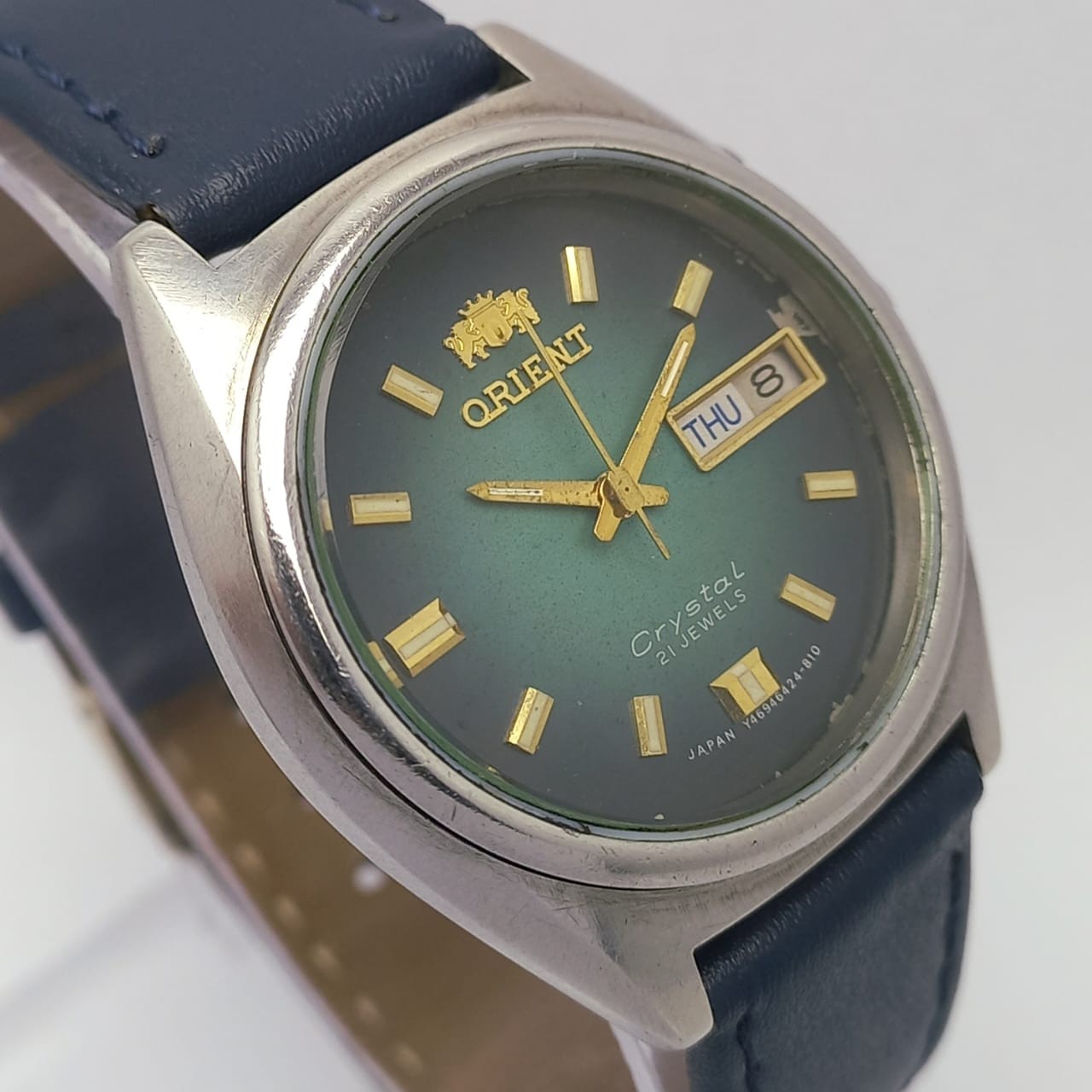 CA 469KB9-80 Japan Watch Crystal Date Day Vintage Made Men’s Orient Automatic - vintagewatches.pk