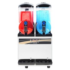Uimoso 2*15L Commercial Slushie Machine Margarita Smoothie Frozen Drink Maker