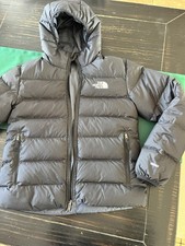 The North Face   Girl  s XL 14/16 Reversible Puffer Jacket   Black/Gray   EUC 