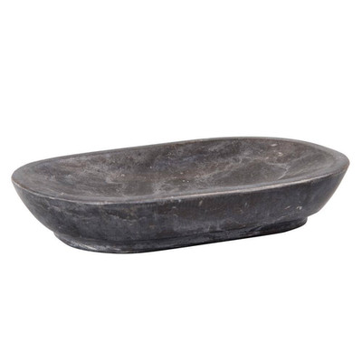 3-7/8 In. L X 5-3/4 In. W Natural Charcoal Marble Stone Bar Soap Dish, Soap Tray