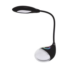Schreibtischlampe RGB Fuß Touch Dimmer Flexarm 32 cm Schwarz LED Tischleuchte