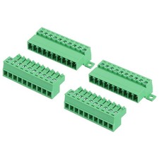 2 Set 10 Pin Screw Terminal Block Connector, 3.81mm PCB Mount Screw Terminal