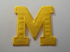 Large NCAA Michigan Wolverines Iron-On MAIZE Patch.MINT.Same day Ship.