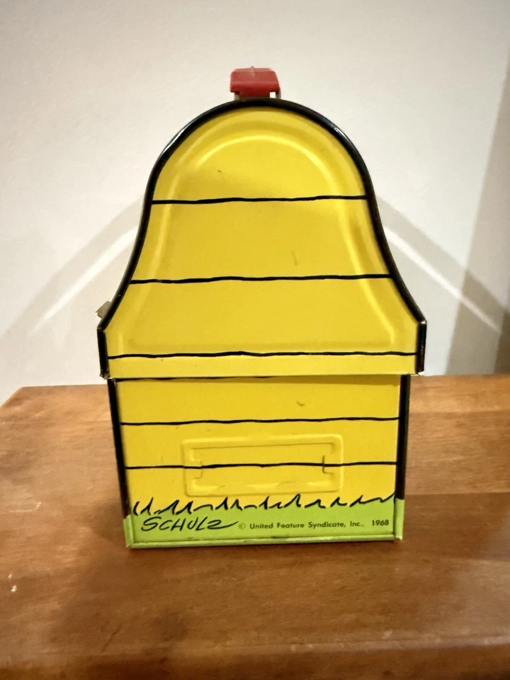Fiambrera metálica vintage 1968 para ir a la escuela con SNOOPY sin termo por termo Foto 2 de 4