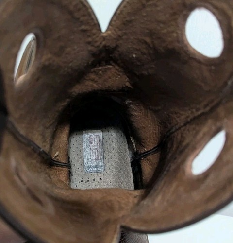 Stivali Ariat uomo taglia 8EE Heritage Roughstock western marrone doppio largo cowboy - Foto 12 di 13