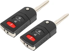 X AUTOHAUX 2pcs Car Replacement Keyless Remote Key Fob Shell Case for Black 