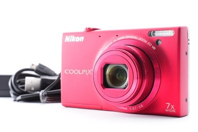 Nikon Coolpix S6100 Super Red Exc+++ Compact Digital Camera Y3408