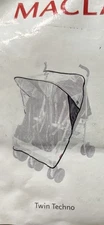 STORM RAINCOVER FIT MACLAREN TWIN TECHNO DOUBLE SIDE BUGGY RAIN COVER 