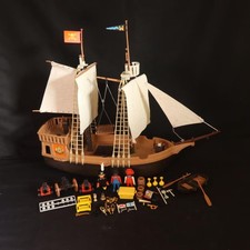 3550 Playmobil nave pirata, personaggi anni '70, cannoni con proiettili,...