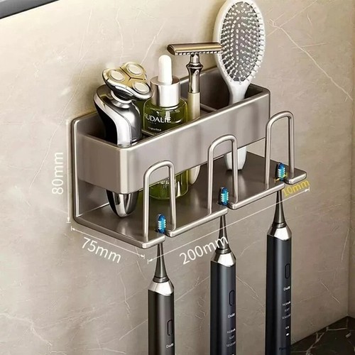 Toothbrush Holder Toothpaste Organizer Toothbrush Rack for Bathroom - Picture 17 of 20