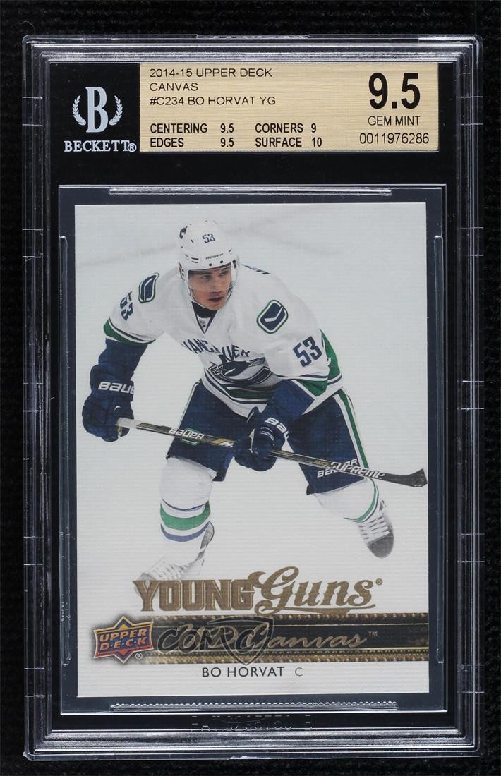 2014-15 Upper Deck UD Canvas Young Guns Bo Horvat BGS 9.5 GEM MINT Rookie RC 2o7