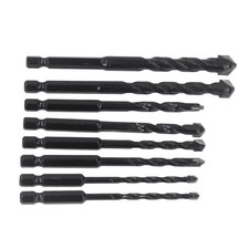 8x Masonry Drill Bit Cemented Carbide 6.35mm Hex Shank Kit For Tile Concrete❀