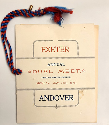 1898 Exeter Andover Track Meet Program Handwritten Results First Exeter Win