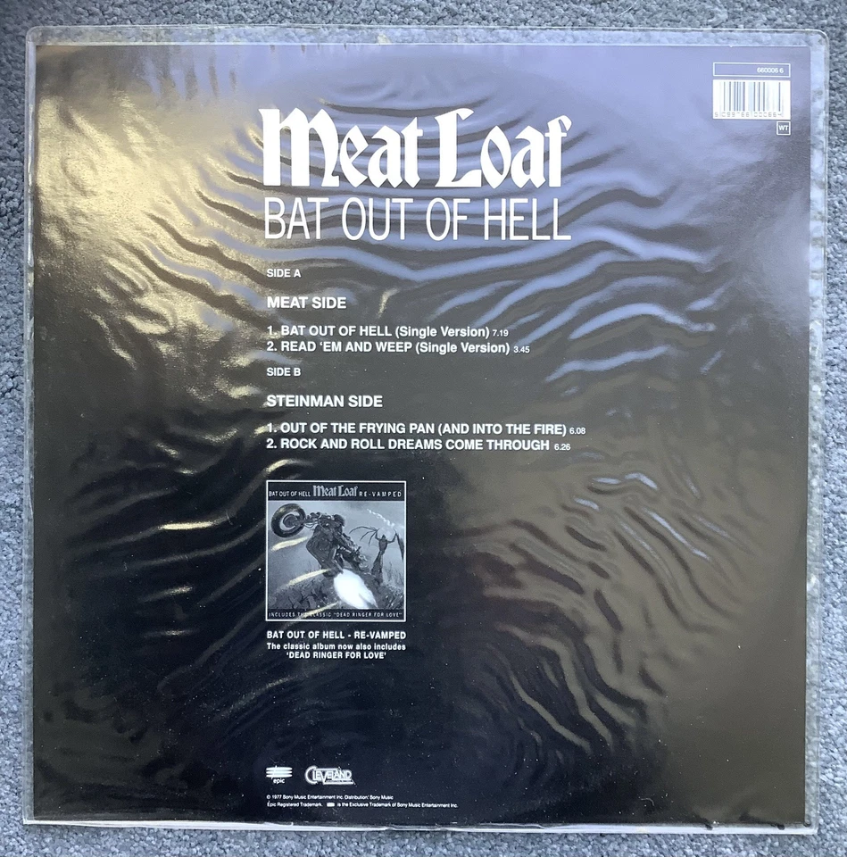 MEAT LOAF - BAT OUT OF HELL - 12” picture disc   Mint.  - Image 2 of 4