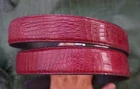 Burgundy Real Belly Allig Crocodile Belt Skin Leather Men's W 1.3 inch #P50