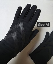 Women's Fashion Warm Fleece Lined PU Leather Gloves Black Size M