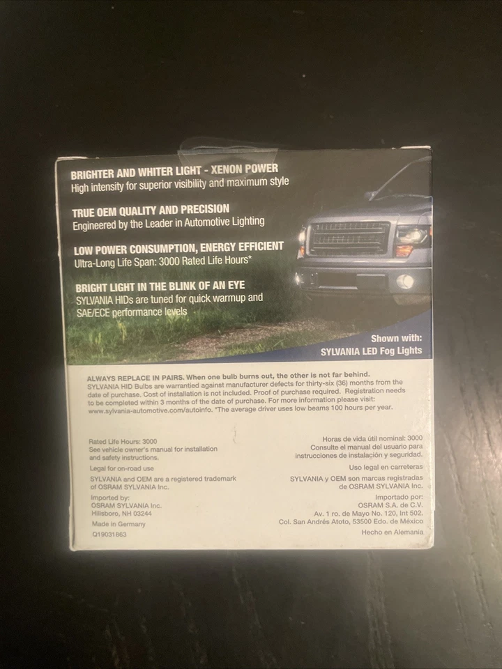 NUEVO - Faro Sylvania HID XENON D1S 35W Descarga Alta Intensidad 1 Bombilla Foto 2 de 2