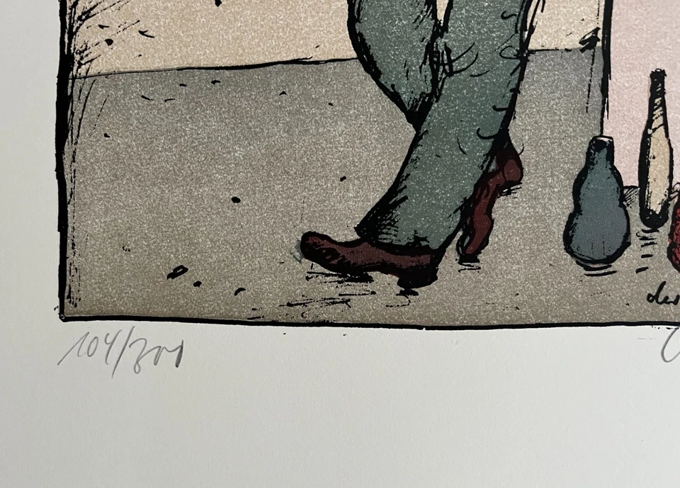 Kurt Mühlenhaupt Signierte numm. Orig. Lithographie- Berliner Bilder Eckensteher - Bild 4 von 4