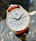 A STUNNING GENTS VINTAGE 1959 OVERSIZE (35MM) ROLEX PRECISION IN 9K SOLID GOLD