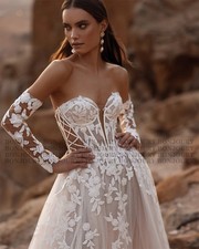Classic Sweetheart Wedding Dresses Pleat Off the Shoulder A-line Lace Appliques