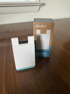 DEAKO Smart Light Wall Switch Gen 2 Single Pole 3-Way 4-Way 2.4 GHz Wi-Fi White