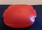 PYREX 525B-025 Red 2.5 Quart Hostess Casserole Square Bowl With Lid Vtg 1950s
