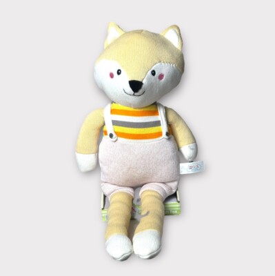 Spark Create Imagine Knitted Fox Plush Toy Baby  18  Sensory Development NEW